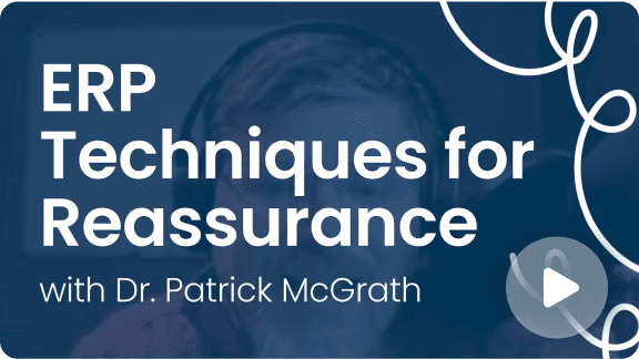 Thumbnail for video that reads "ERP techniques for reassurance"